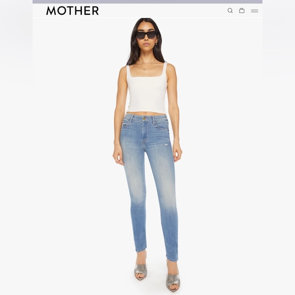 COPY - MOTHER The Looker Crop - Shake Well wash - Picture 1 of 8